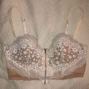 VS Very Sexy Nude lace bustier demi bra